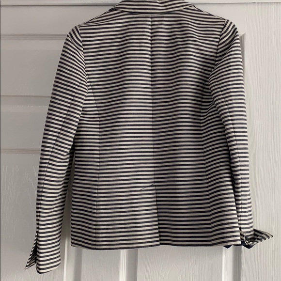 Like new Madewell blazer in cream and navy stripes - Picture 4 of 7